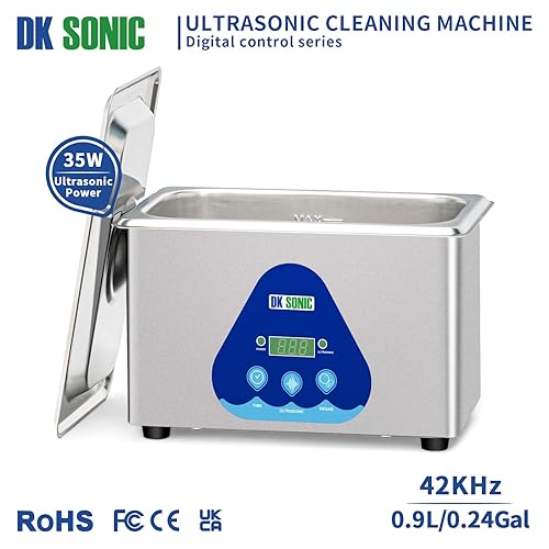 Miniatura 2 de DK SONIC - Limpiador ultrasónico con temporizador digital y canasta para joyas, anillos, lentes, dentadura, correa, monedas, pequeñas piezas de