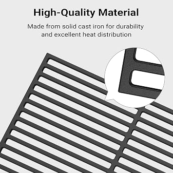 Cast iron Barbecue grate rectangular 60 x 40 cm massive for charcoal grill, gas grill