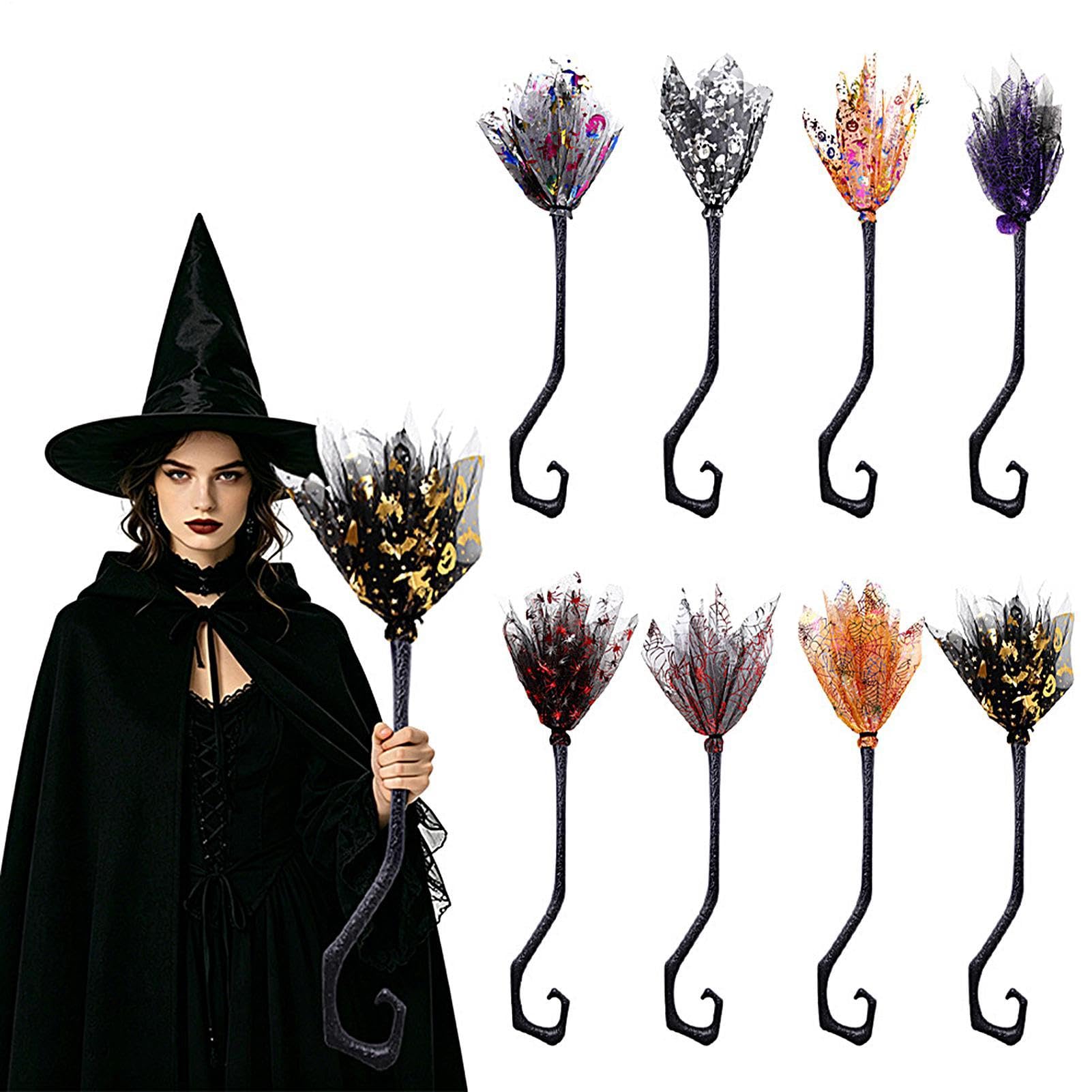 Generico Scopa di Halloween 8 Pezzi per Costumi Cosplay e di Ruolo | Decorazione Scopa da di Halloween Per Feste, Vacanze, Carnevale, Ballo In Maschera, Spettacoli Teatrali, Raduni
