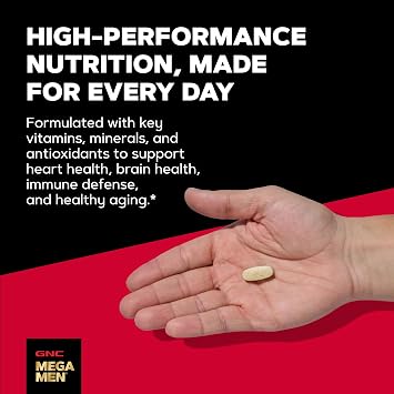 GNC Mega Men 50 Plus One Daily Multi, 60 Count, 60 Servings