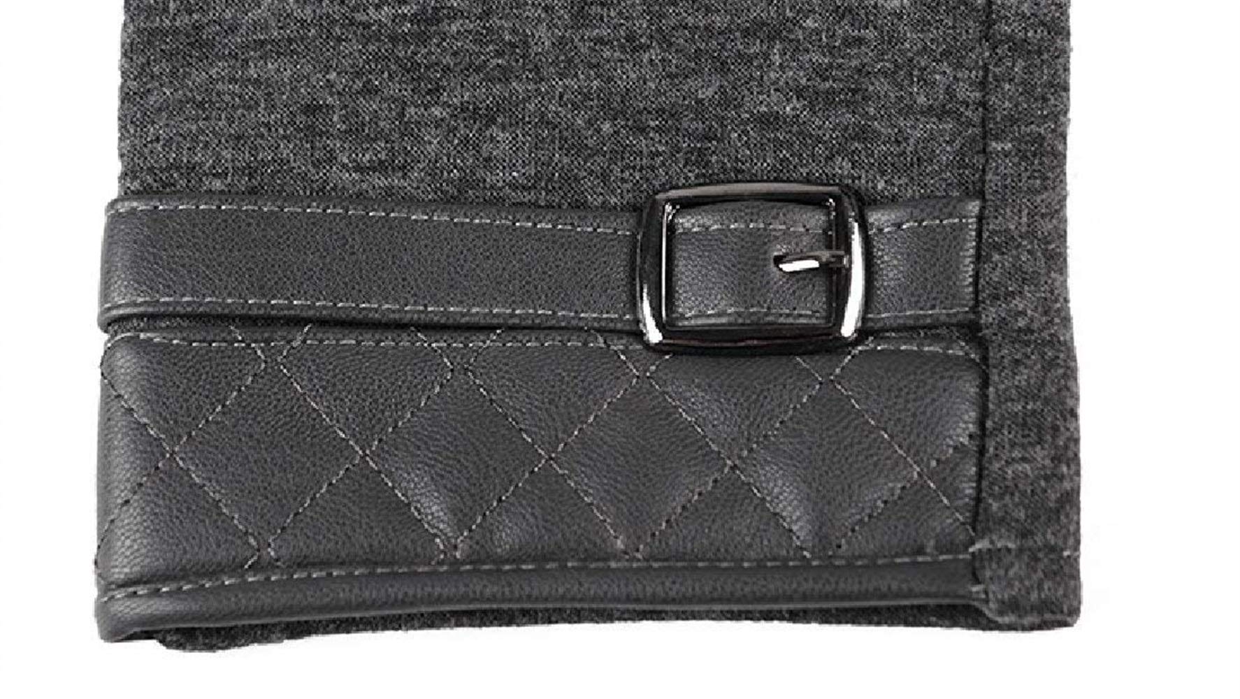 Unisex-Adult Rękawiczki Zimowe Rękawiczki Męskie Męskie Bawełniane Rękawiczki Skórzane Ciepłe Nowoczesne Casual Outdoor Klasyczne Zimowe Grube Ciepłe Rękawiczki/Gray/One Size