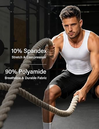Casey Kevin 4 Pack Compression Shirt Men Slimming Body Shaper Tank Top