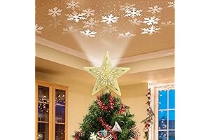 DG-Direct Christmas Tree Topper Gold Lighted Star Projector
