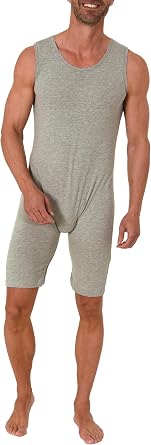 Normann Care Unisex Alzheimers Clothing Sleeveless Bodysuit Jumpsuit Overall Onesie with Leg Zipper
