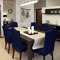 Vista 254 de Juego de 6 fundas elásticas para sillas de comedor, extraíbles y lavables, para sillas de comedor, hotel, ceremonia