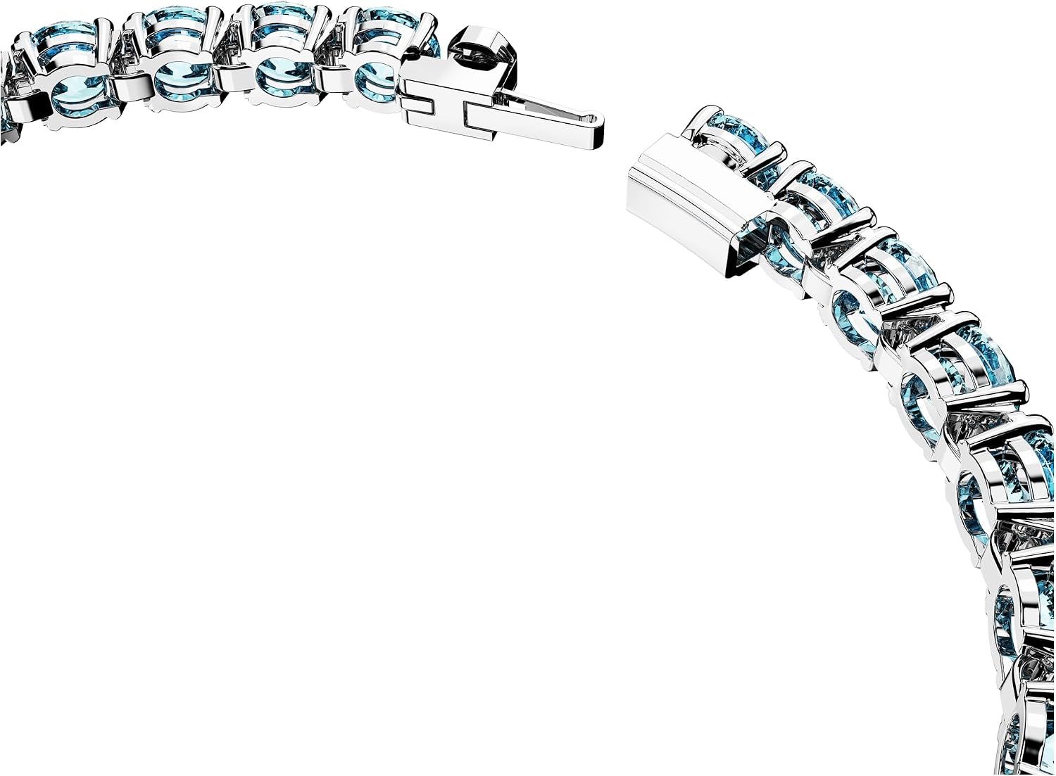 Swarovski Matrix Tennis Bracelet, Round Cut Crystals, Pink, Blue, Black, Clear, Rhodium, Gold-Tone and Rose Gold-Tone Finishes