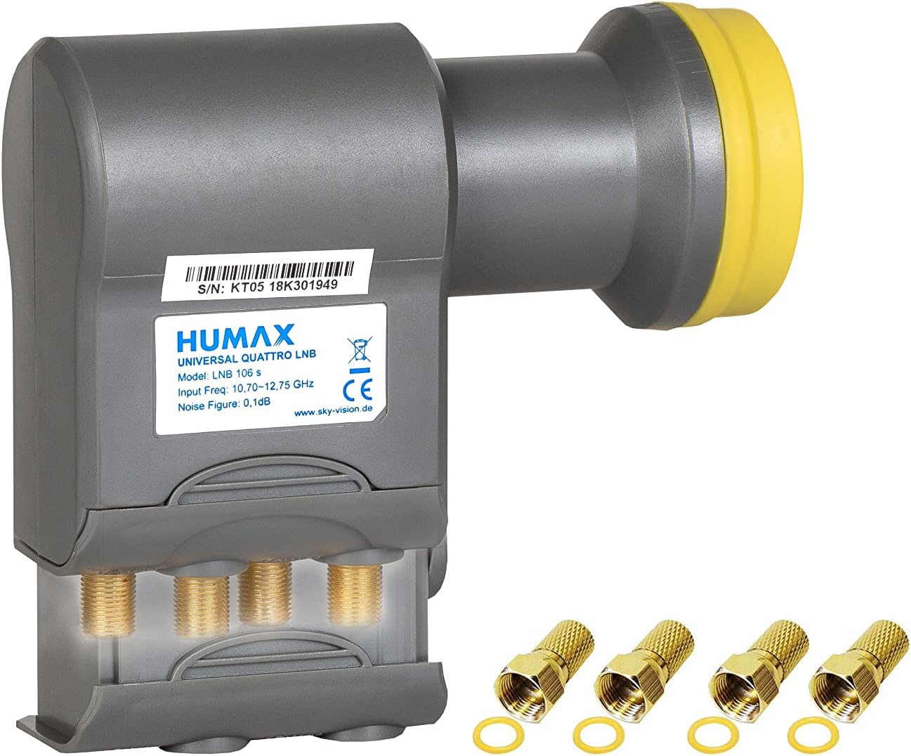 Humax Lnb 143s Gold Quad Switch Lnb Humax Gold Quattro LNB, digitales Satelliten universal LNB für