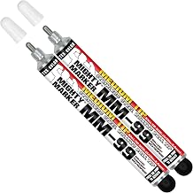 MM-99 Pump Action Ball Point Marker, Fine Tip #3, Pressurized Industrial Marking Pen with Steel Rolling Ball Tip, 2.4mm Line Width, Metal Barrel, Manufactured in the USA White