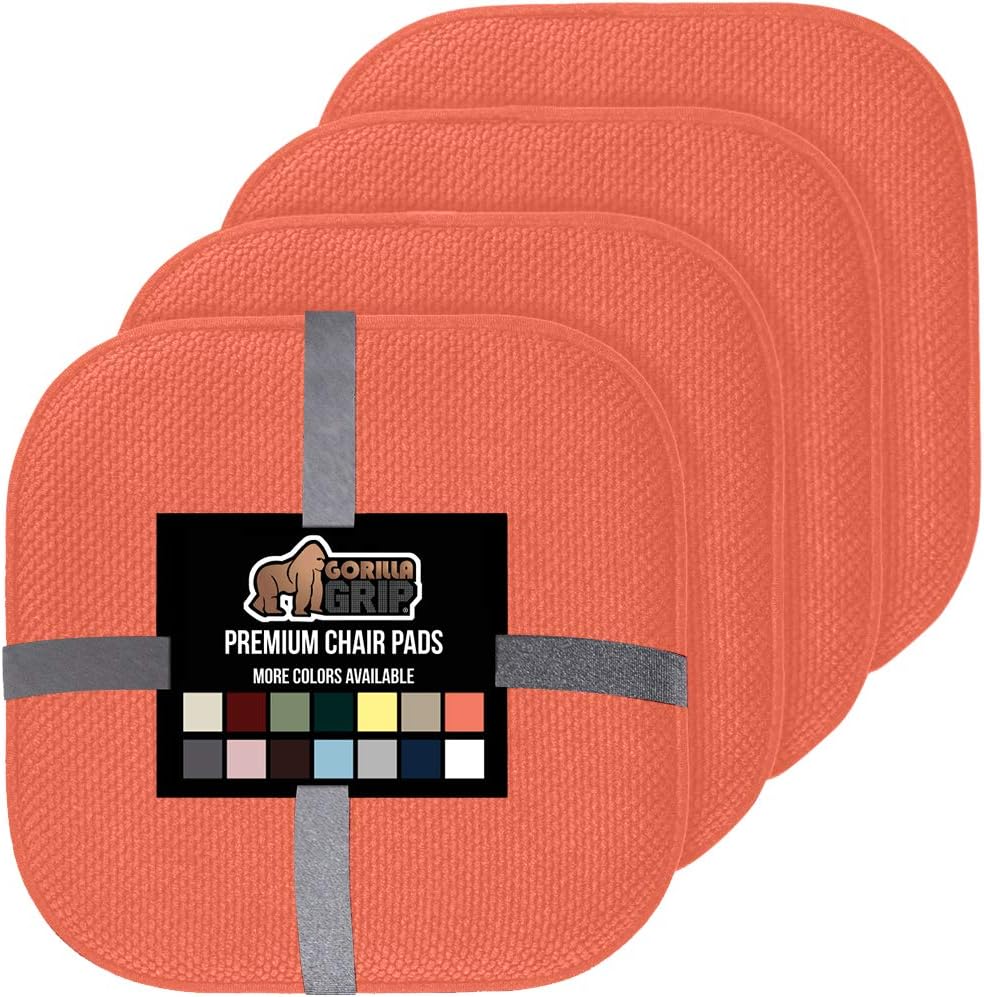 Gorilla Grip Memory Foam Chair Cushions, Slip Resistant, Thick and