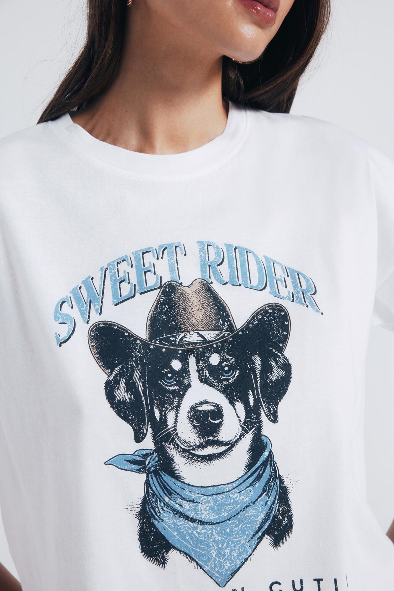 SPRINGFIELD Dog Graphic Short Sleeve T-Shirt Camiseta De Manga Corta Mujer