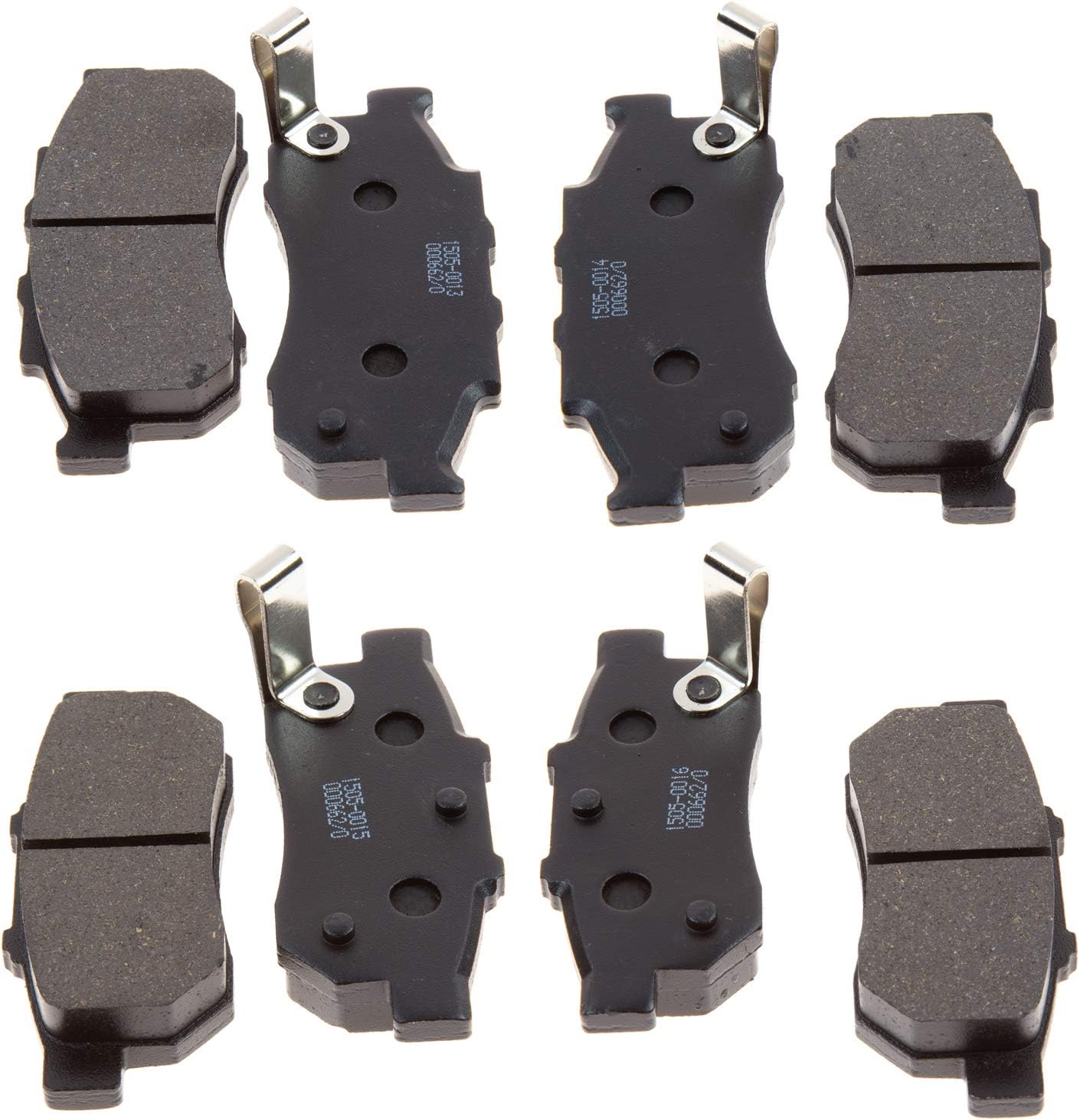 Front & Rear Semi-Metallic Brake Pads, for Honda Big Red 700 UTV fits 2009-2013 MUV700 Models