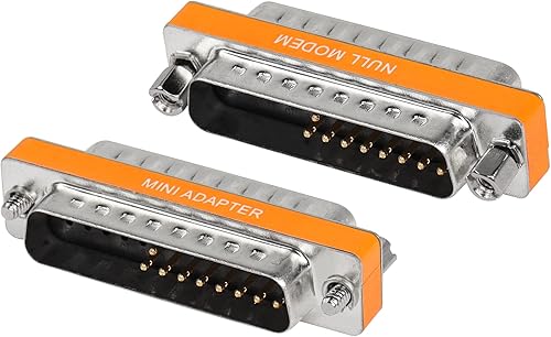 SinLoon Conector de transferencia de datos RS-232, módem nulo DB25, cambiador de género D-SUB VGA de 25 pines, kit de conector macho DB25, para