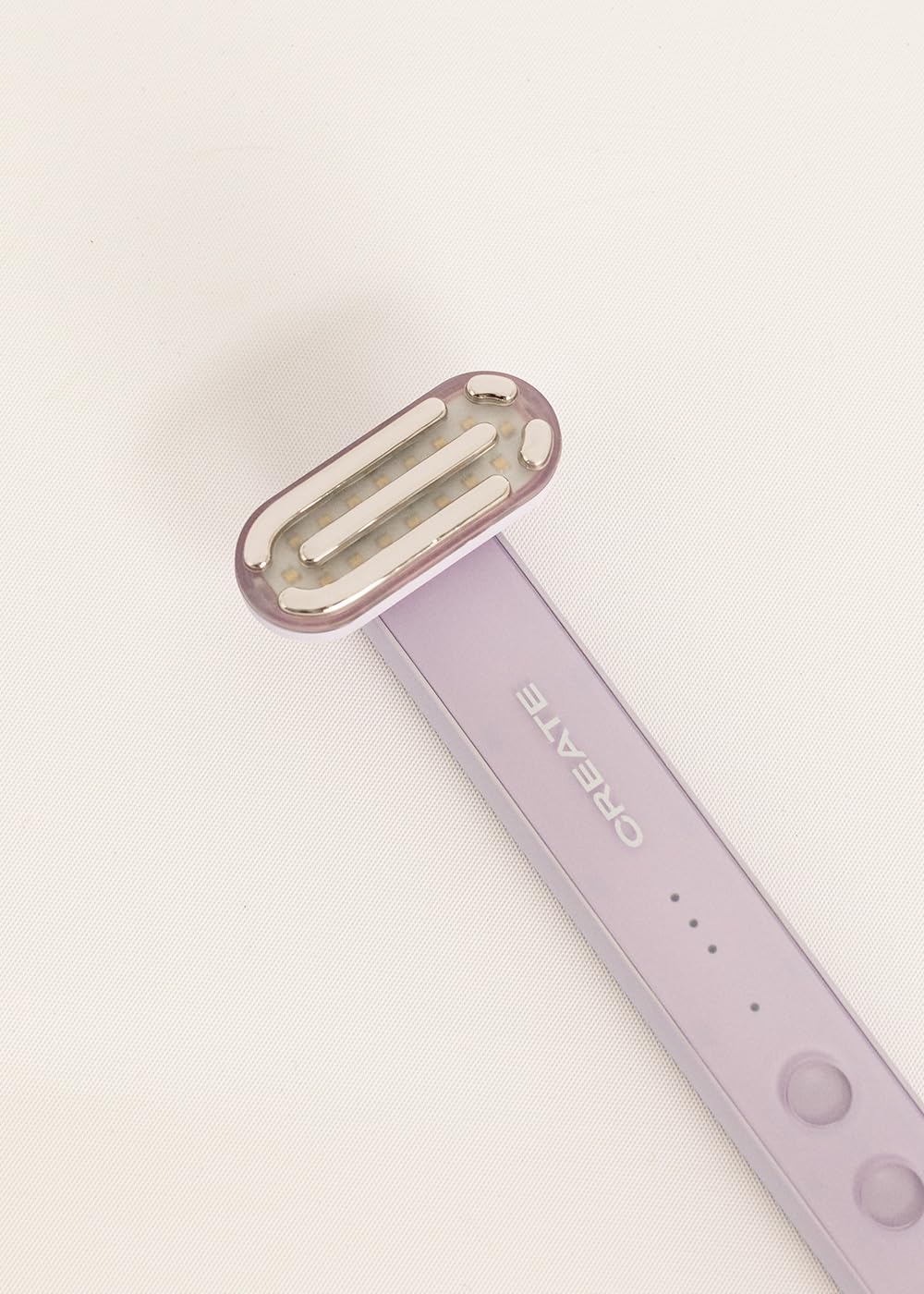 CREATE/SKIN CARE LED WAND 4 in 1 / Varita facial de tratamiento LED 4 en 1 lavanda/Tecnología EMS y función calor, 3 tratamientos faciales, rotación cabezal 90º, cabezal acero inoxidable, 1,5W