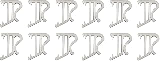 1" Single Slat White Valance Retainer Extension Clips for Horizontal Wood or Mini Blinds (12-Pack)
