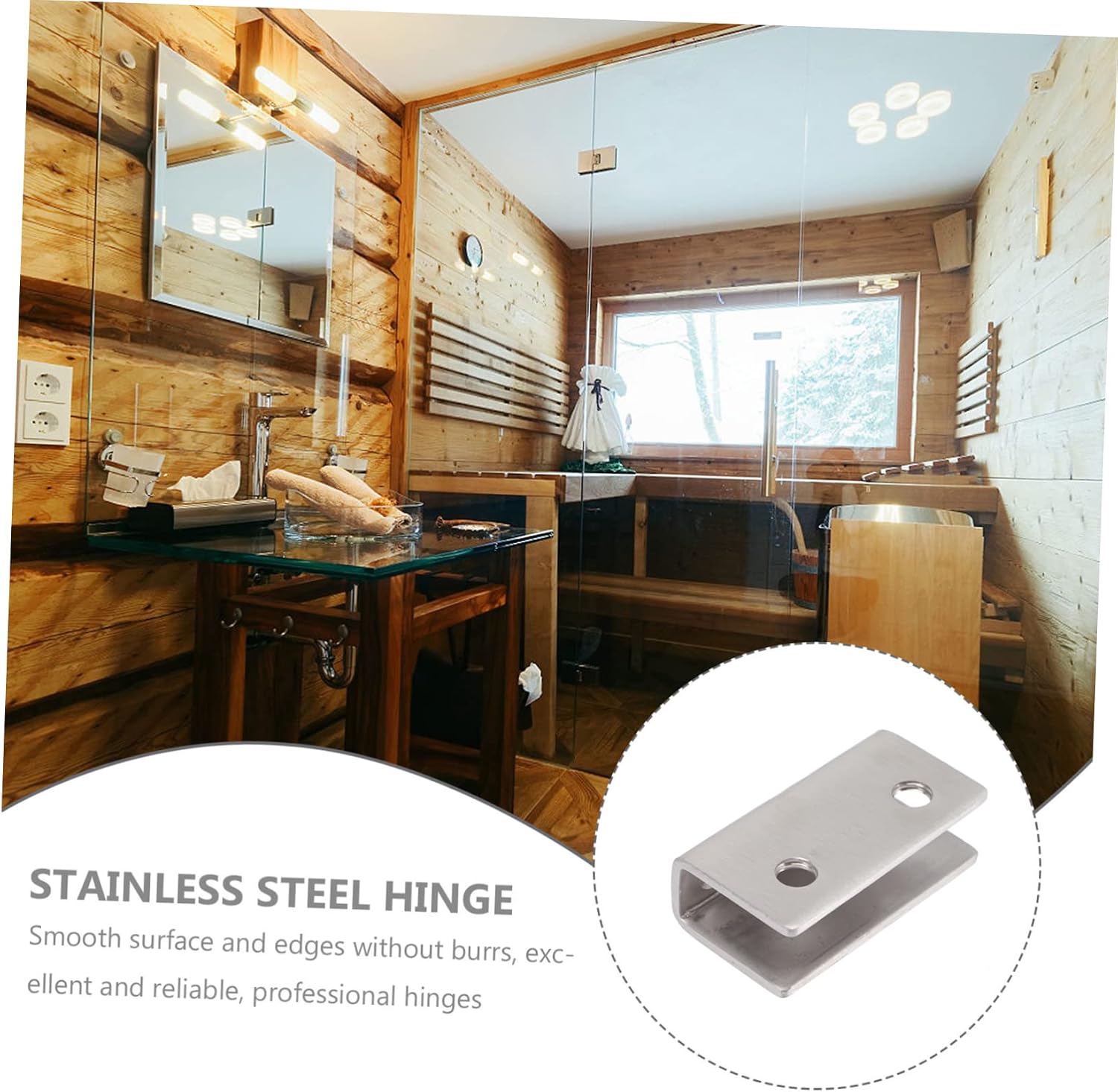 4 Sets Stainless Steel Glass Clips Shaped Clamps for Glass Panels Easy Installation Brackets for Bathroom Shelves Wine Cabinets and Displays Space Saving Design