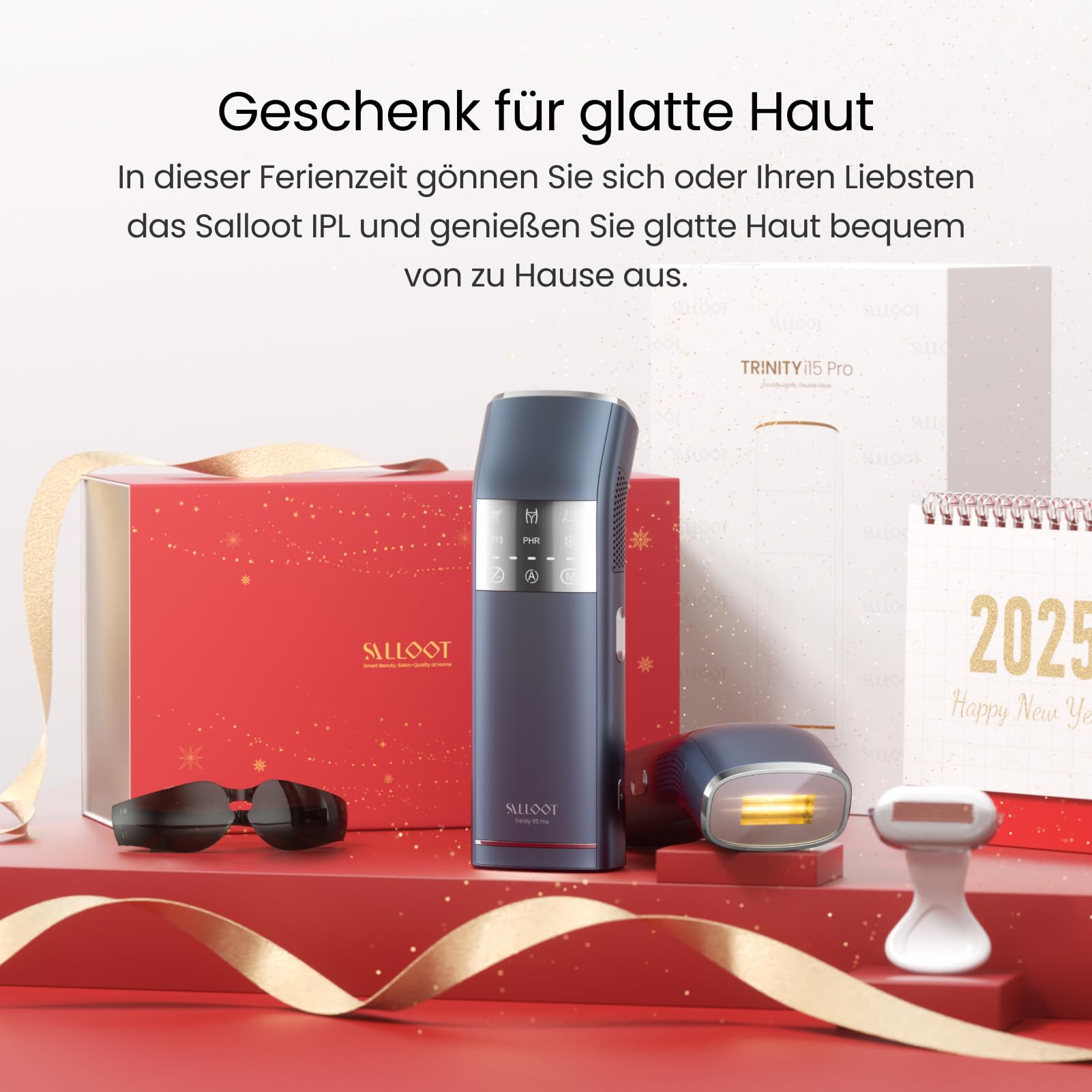 IPL Geräte Haarentfernung 100W Duale Lichter 27J Vierfach-Impuls 2°C Saphir 16,6 cm² Eis-Kühlung PHR-Modus