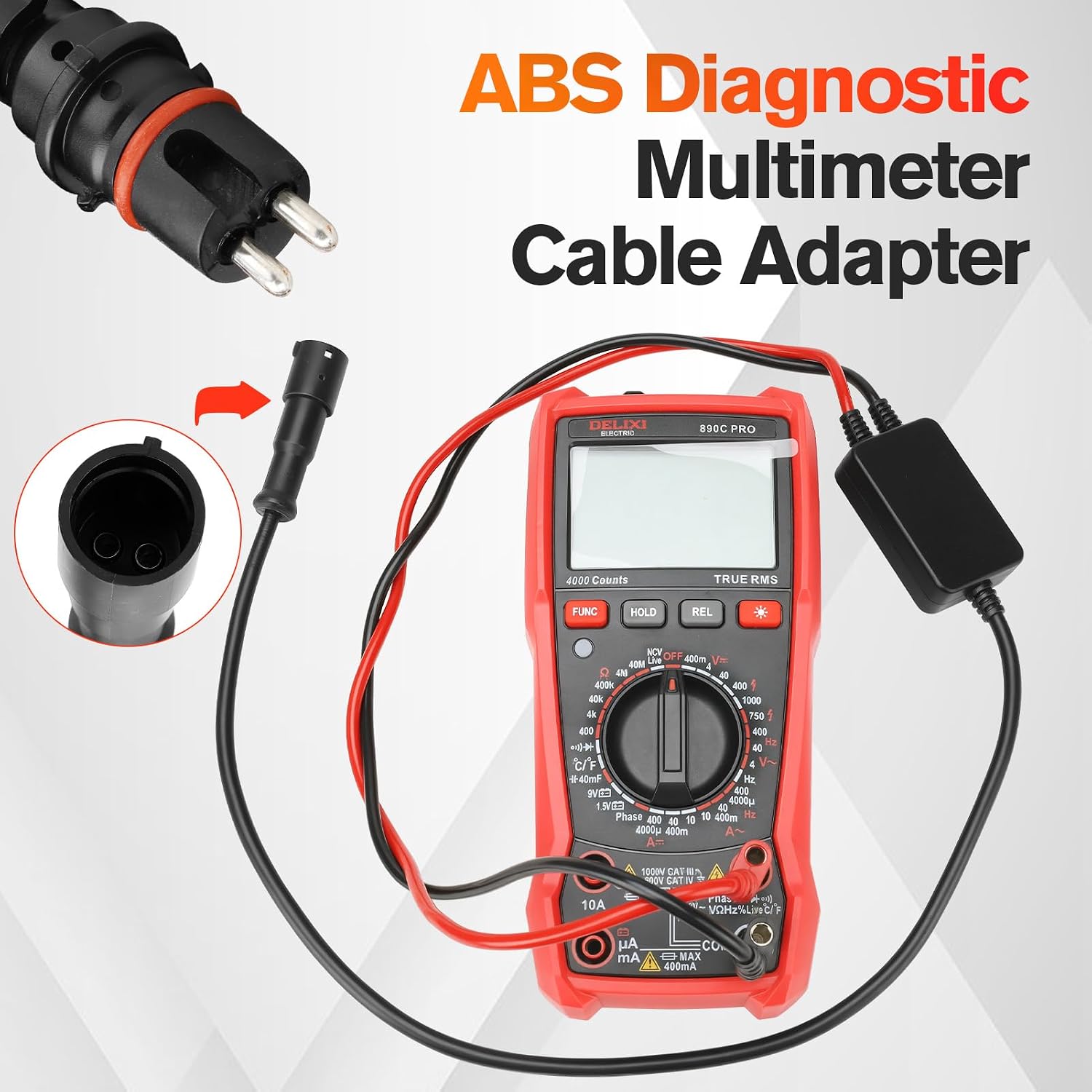 ABS Diagnostic Multimeter Cable Adapter Trailer Diagnostic Tool