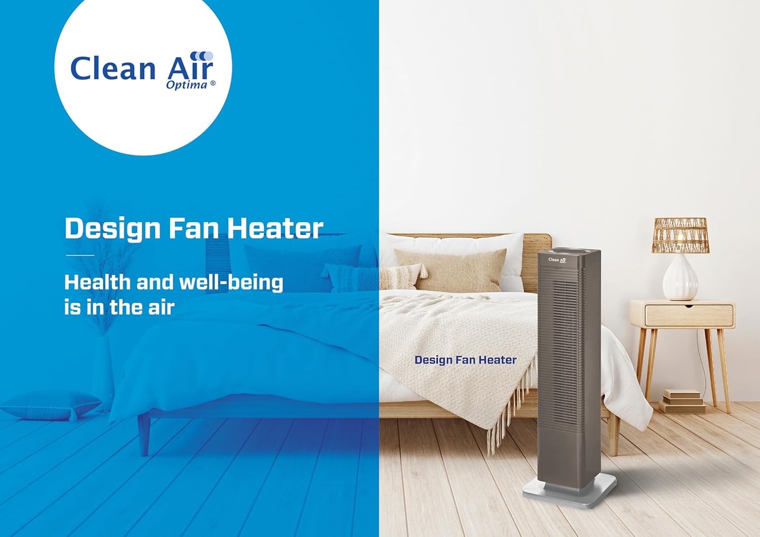 Dimensions of the Clean Air Optima CA-904C fan heater, showing height 688mm and base 210mm x 210mm.