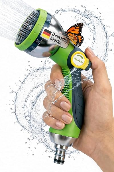 halmland® Profi Gartenbrause | vielseitige Gartenspritze, Gartenschlauch Spritze, Wasserspritze | mit präziser Daumensteuerung | ideal für einfache Gartenbewässerung | metallverstärkt - 1