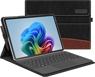 Fintie Hülle für Microsoft Surface Pro 12 Zoll (2025), Schwarz/Braun
