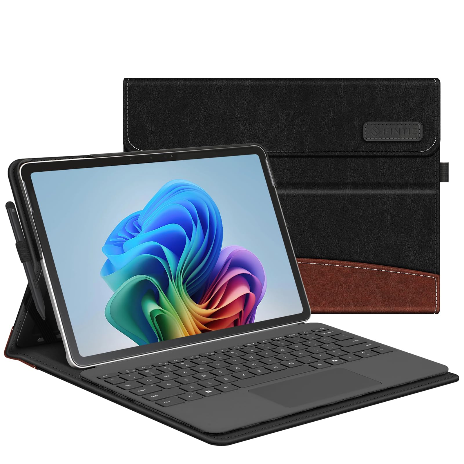 Fintie Funda para Microsoft Surface Pro de 12 Pulgadas, 1ª edición (2025), Cartera de visión de múltiples ángulos, Funda de Negocios con Bolsillo y Soporte para lápiz Capacitivo, Compatible con