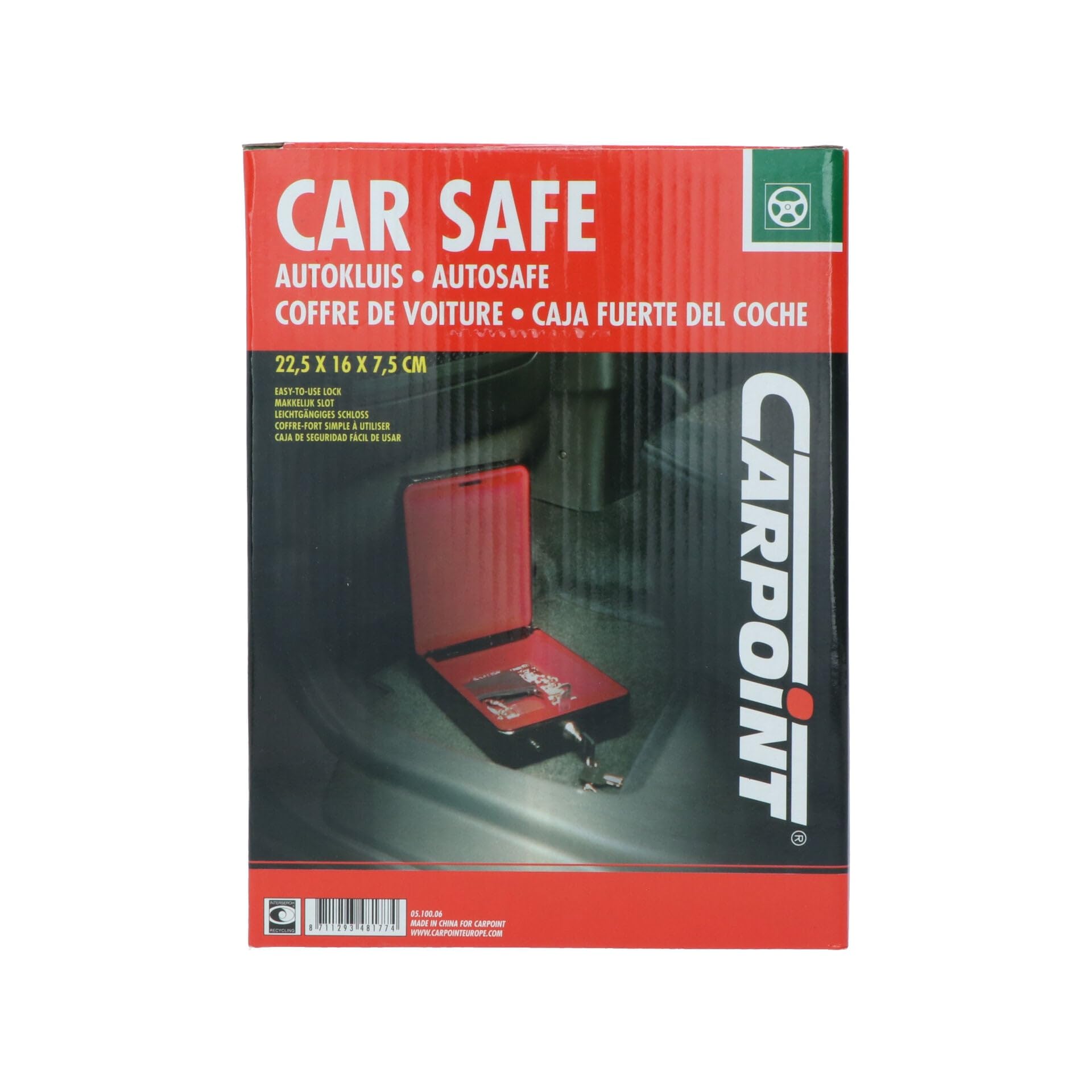 Carpoint CG Car Professional 0510006 sejf samochodowy, szary