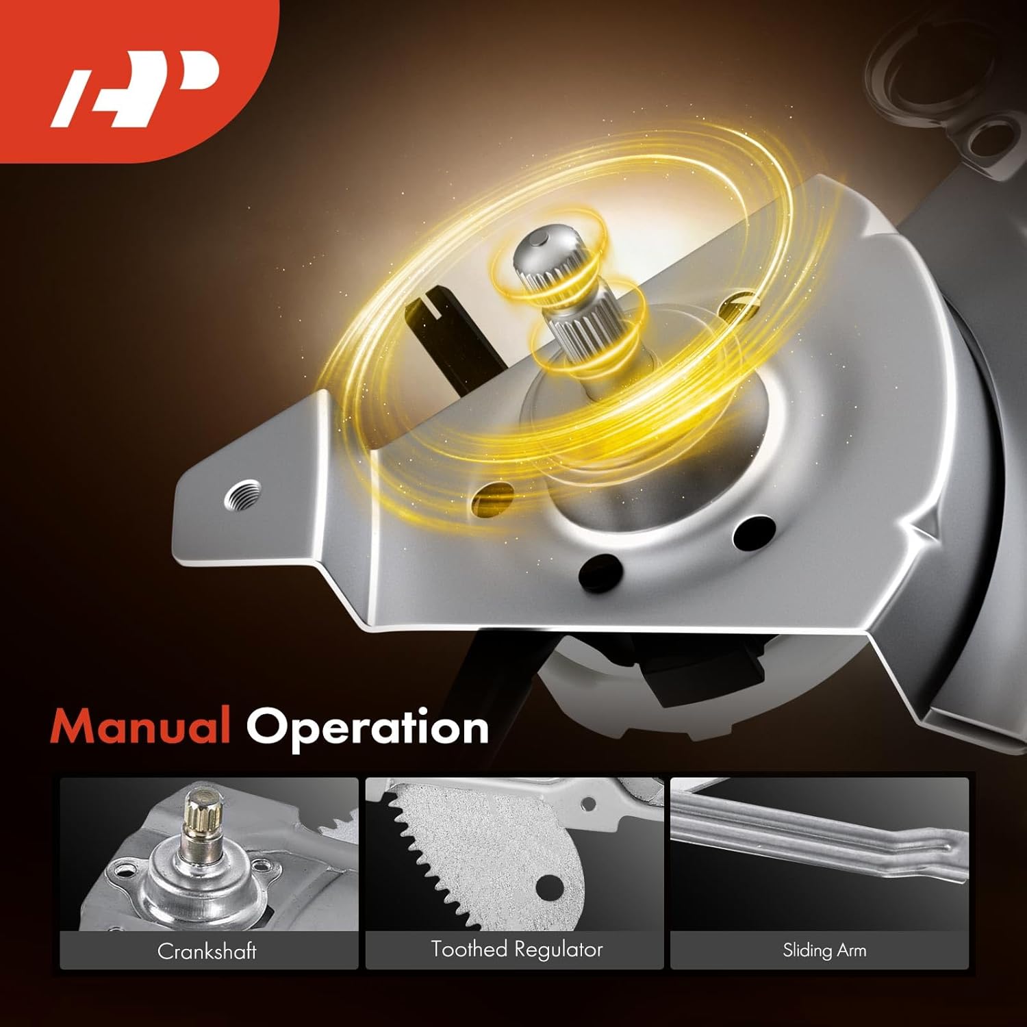 A-Premium Manual Window Regulator Front Passenger Side Compatible with Toyota Tacoma 1995-2004, Front Right Passenger Side