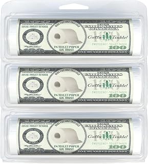 Premium Travel-Size Mini Toilet Paper Rolls | Convenient Plastic Dispenser | Toilet Paper Shortage Humor (3-Pack) (049 Toilet Tender)