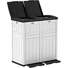 DWVO 72-Gallon Dual Outdoor Trash Can