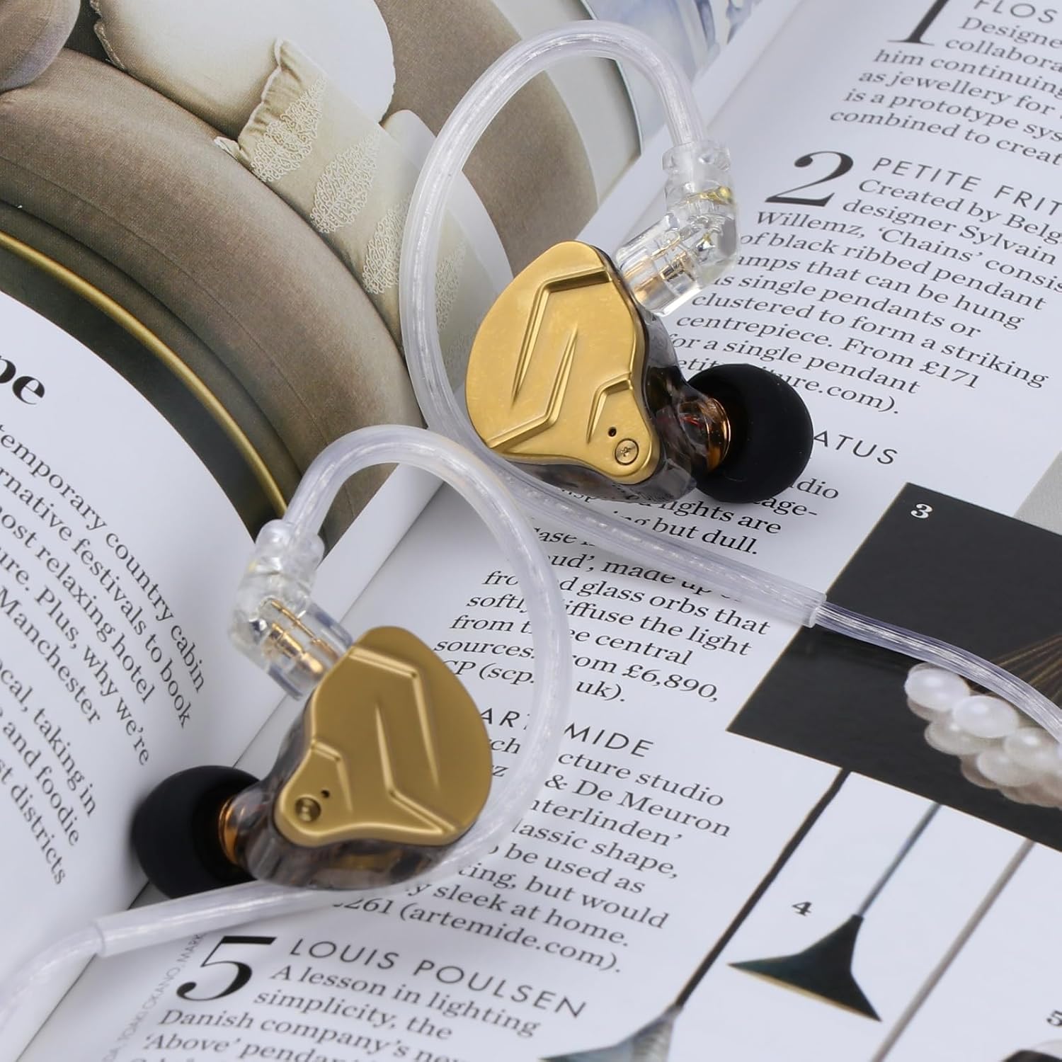 KZ ZSN Pro X Hybrid HiFi Earphones, 1BA + 1DD Dual Driver, Zinc Alloy Metal Shell, Detachable Recessed 2Pin Cable, Ergonomic in Ear Monitor for Premium Sound (with Mic, Gold)