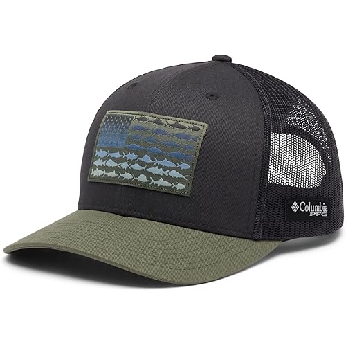 Columbia Unisex-Adult Pfg Fish Flag Mesh Snap Back