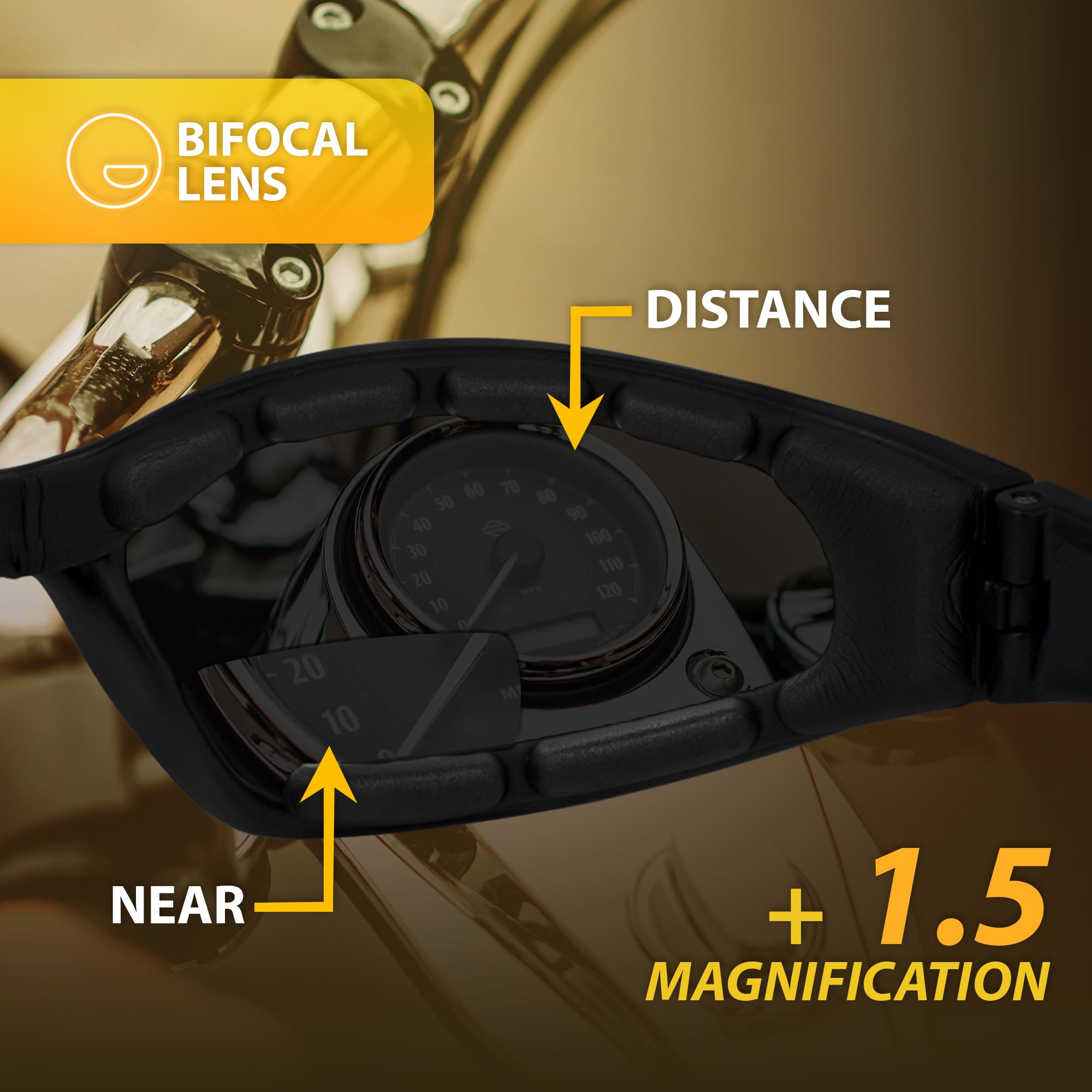 Global Vision Eyewear Hercules Bifocal Anti-Fog Safety Glasses with EVA Foam, Smoke Lens