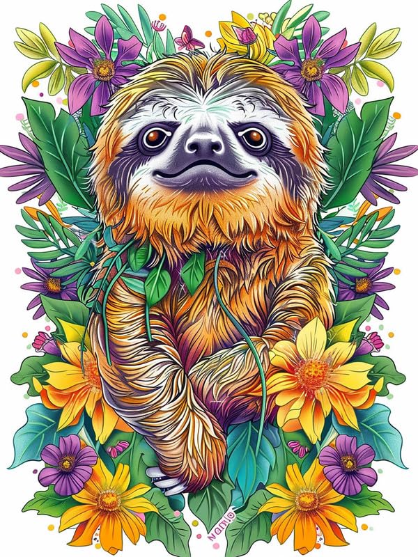 Bimkole DIY 5D Diamond Painting Kits Zubehör Faultier, Blumentier Diamant...