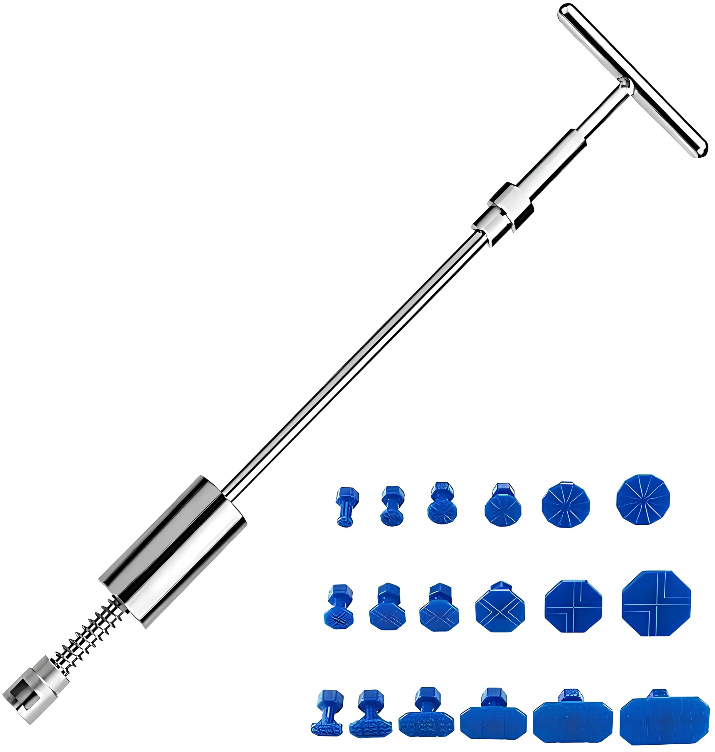 Kit Tirabolli per Carrozzeria 42cm, 29pcs Kit Rimozione Ammaccature Auto, Kit Riparazione Carrozzeria Auto,Strumento per Riparazione Ammaccature, Kit Rimozione delle Ammaccature Senza Verniciatura