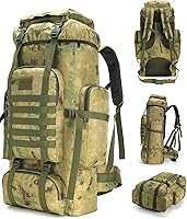 Vista 7 de King'sGuard 70L Camping Hiking Backpack for Men Women Large Military Tactical Backpack Molle Rucksack Backpack for Outdoor