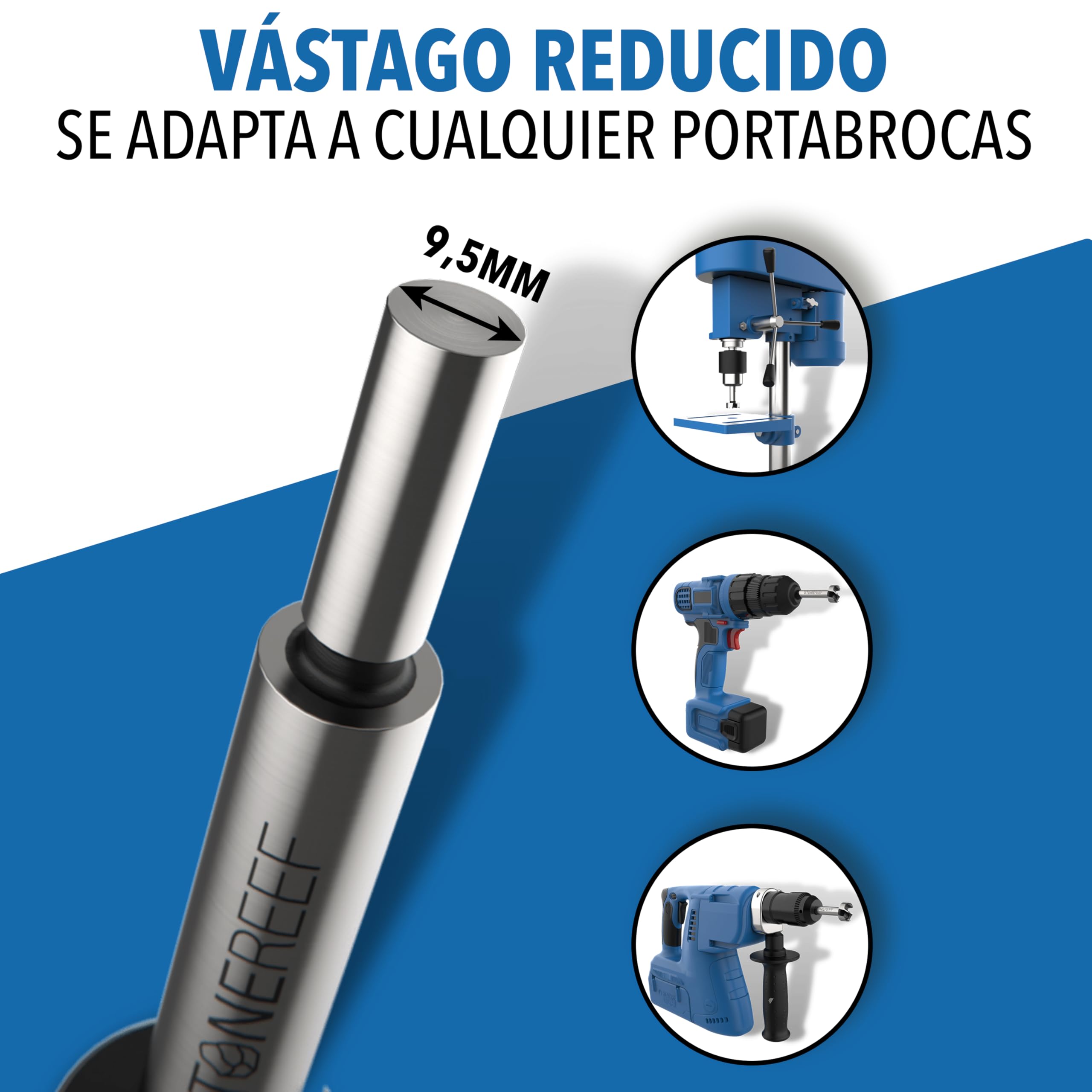 Juego de brocas Forstner de 12 piezas [Ø 10 – 50 mm incluida caja] – Brocas para madera – Broca plana precisa y taladro perforador, también conocido como broca transportadora/fostner – ideal para la