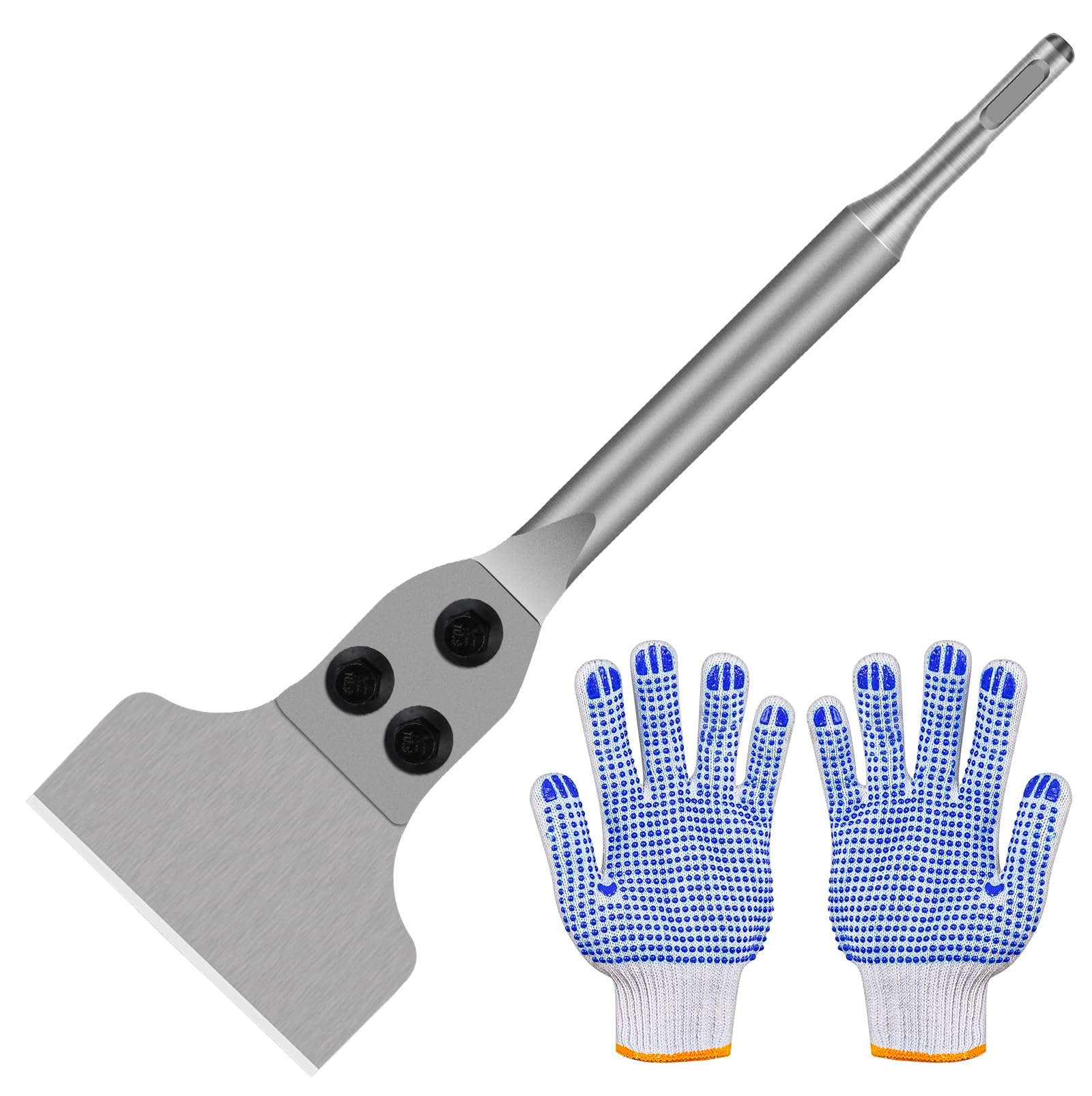 Flintronic Burin à Spatule SDS Plus, Burin SDS Plus Carrelage 280 x 100mm, Burin à Carrelage Burin Plat pour Rainurer les Carreaux, Enlever l'adhésif pour Carrelage et Sol, Burin Perforatetur SDS-Plus