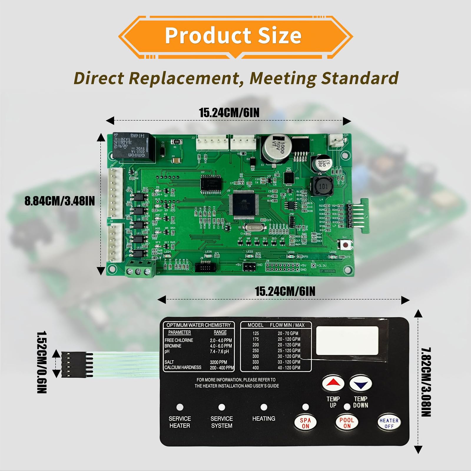 Kit de clavier de rechange pour chauffage de piscine