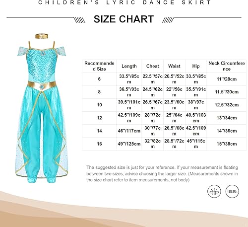 Miniatura 5 de Disfraz de princesa árabe con lentejuelas para niños, disfraz de Halloween