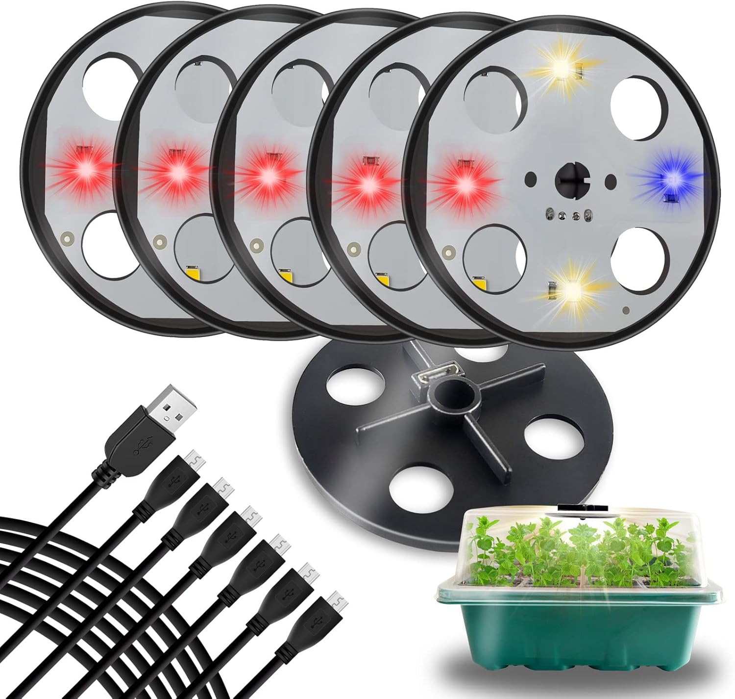 Grow Light for Seed Starter Tray Kit,Greenhouse Germination Led Plant