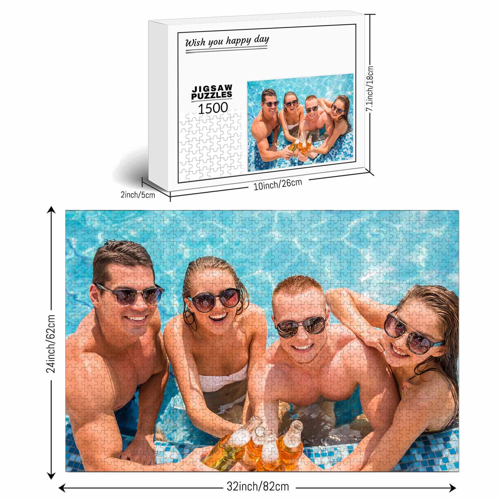AIFLM Puzzle Personnalisé Photo 35/70/120/200/300/500/1000/2000/3000 Pièces Personnalisable Cadeau Pièces Personnalisez Votre Puzzle