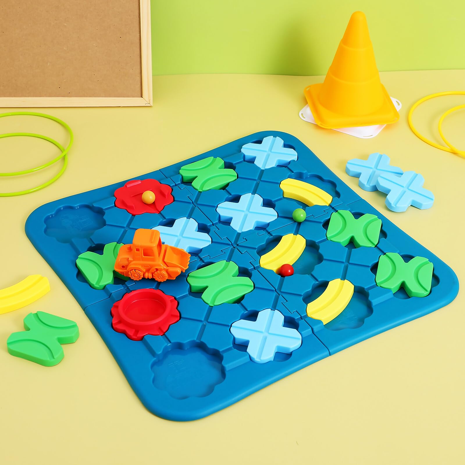 Pista de Rompecabezas de Carretera para Niños de Plástico | Juego Preescolar, Ligero Interacción Familiar, Actividad de Aprendizaje Temprano y Desarrollo