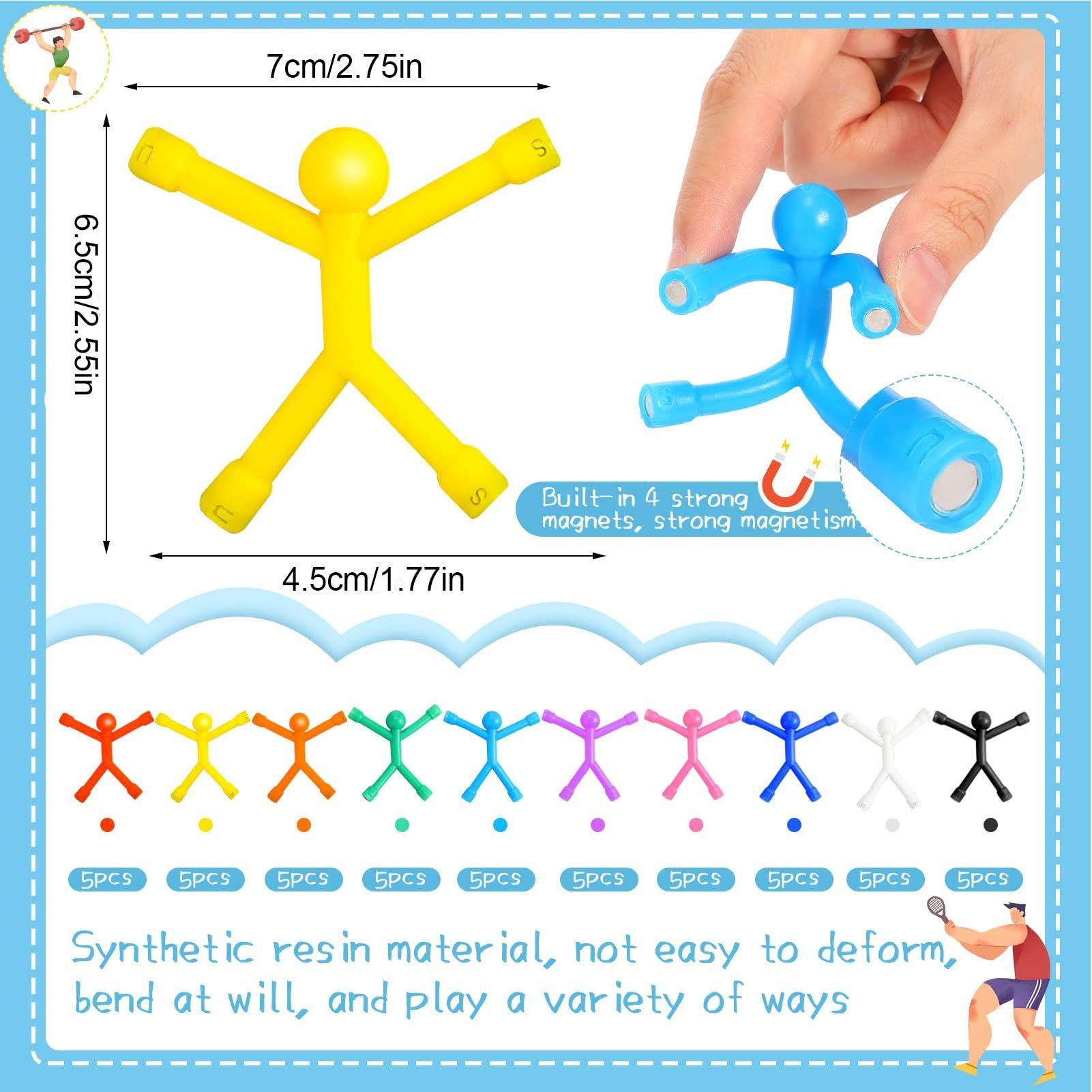 Magnetini Divertenti 10 Pezzi - Omini Magnetici Per Frigorifero, Ufficio E Scuola - Foto 7