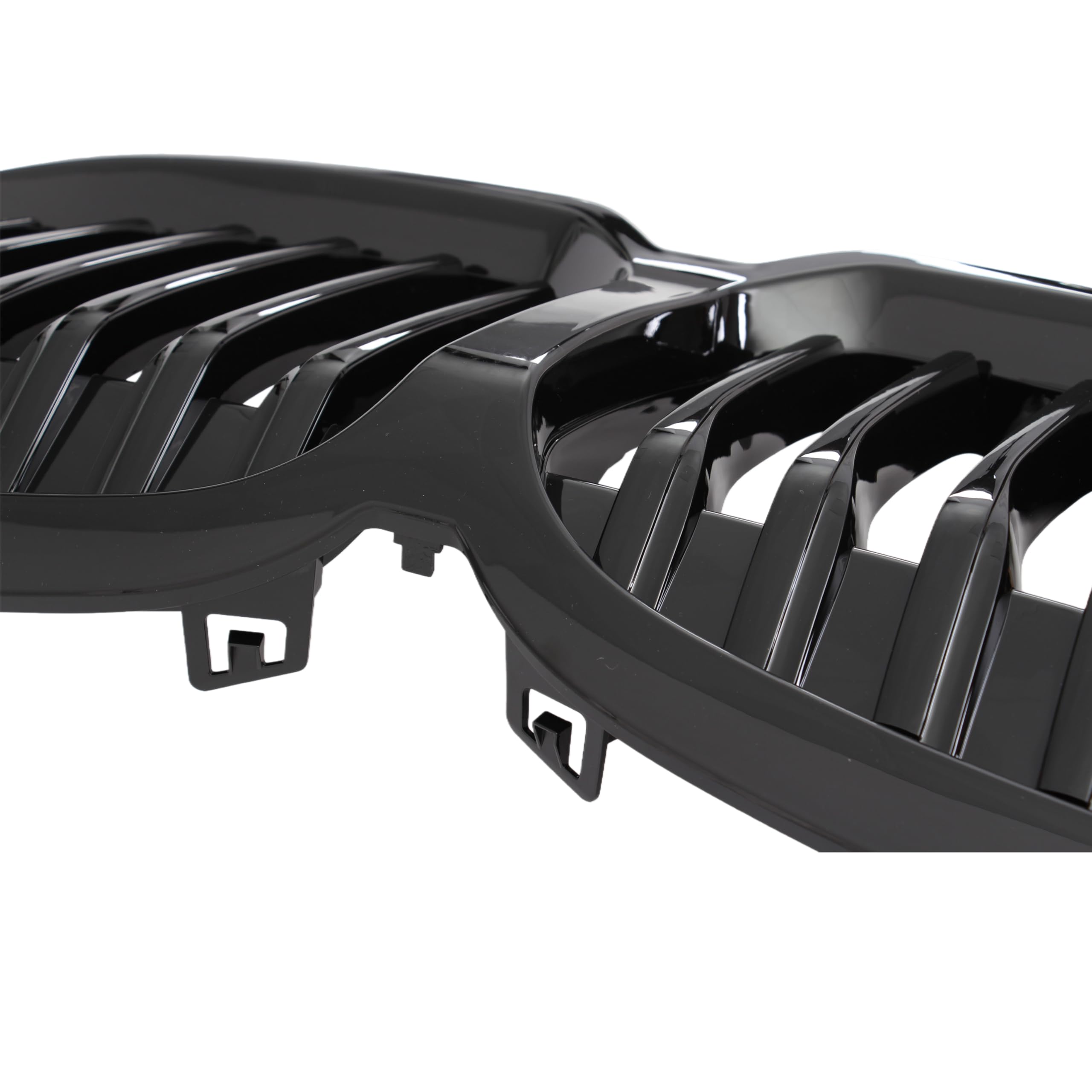 Sport Kühlergrill Nieren kompatibel mit BMW 1er F40 Bj. 2019-2024 Glanz Schwarz Einzelsteg Grill