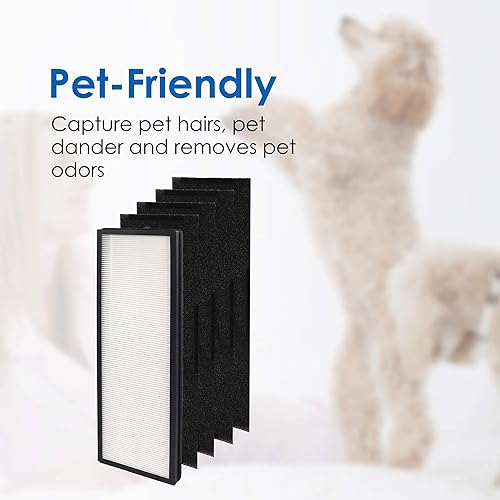 Miniatura 4 de Flintar Filtro de repuesto NEA120, compatible con Eureka NEA120 y Toshiba Smart WiFi purificador de aire, filtro de aire de grado H13 (NEA-F1) y 4