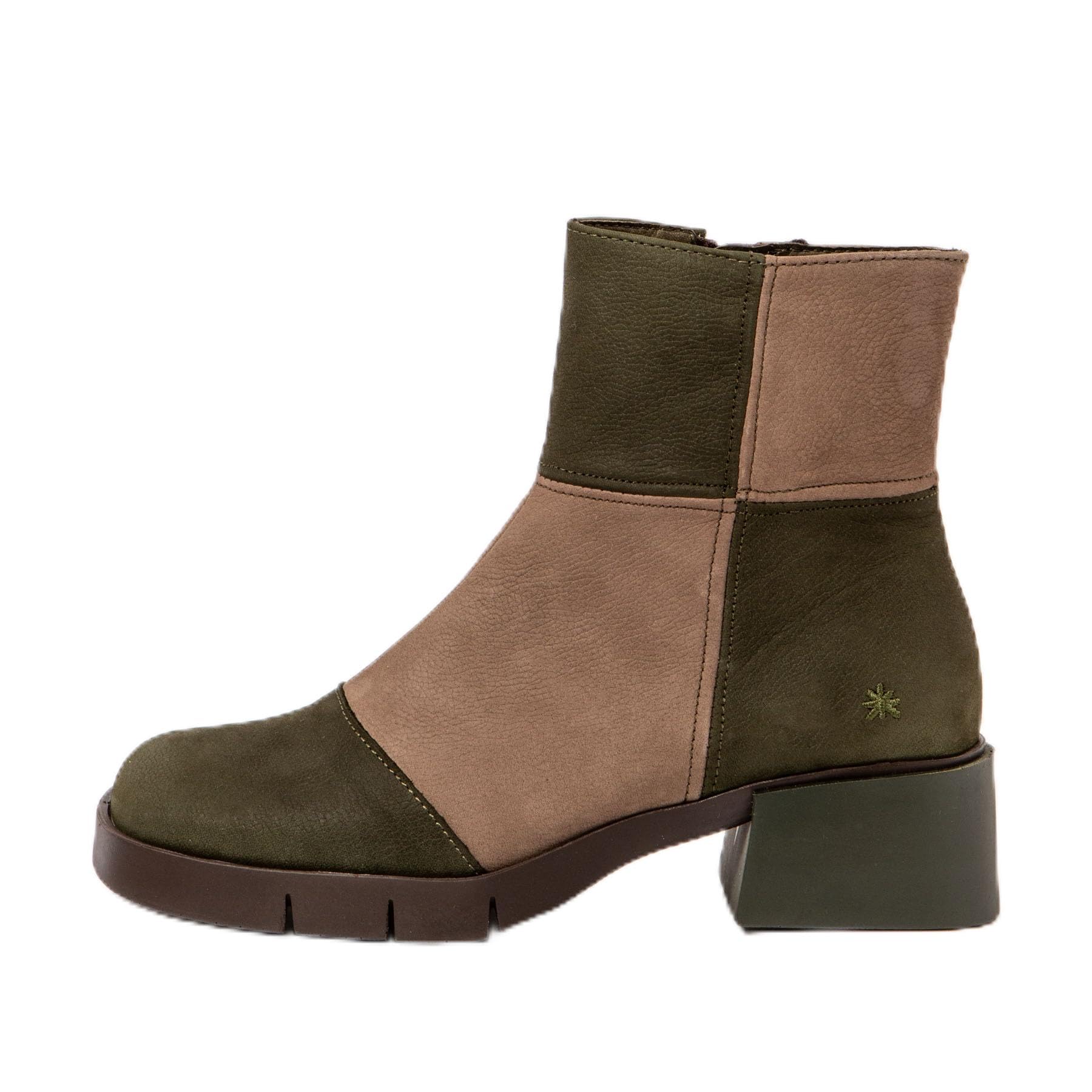 Art für Damen. 1128511F8003_0MU Lederstiefeletten 1285 Warsaw dunkelbraun (39), 3 bis 5 cm, Reißverschluss, Lässig, Taupe