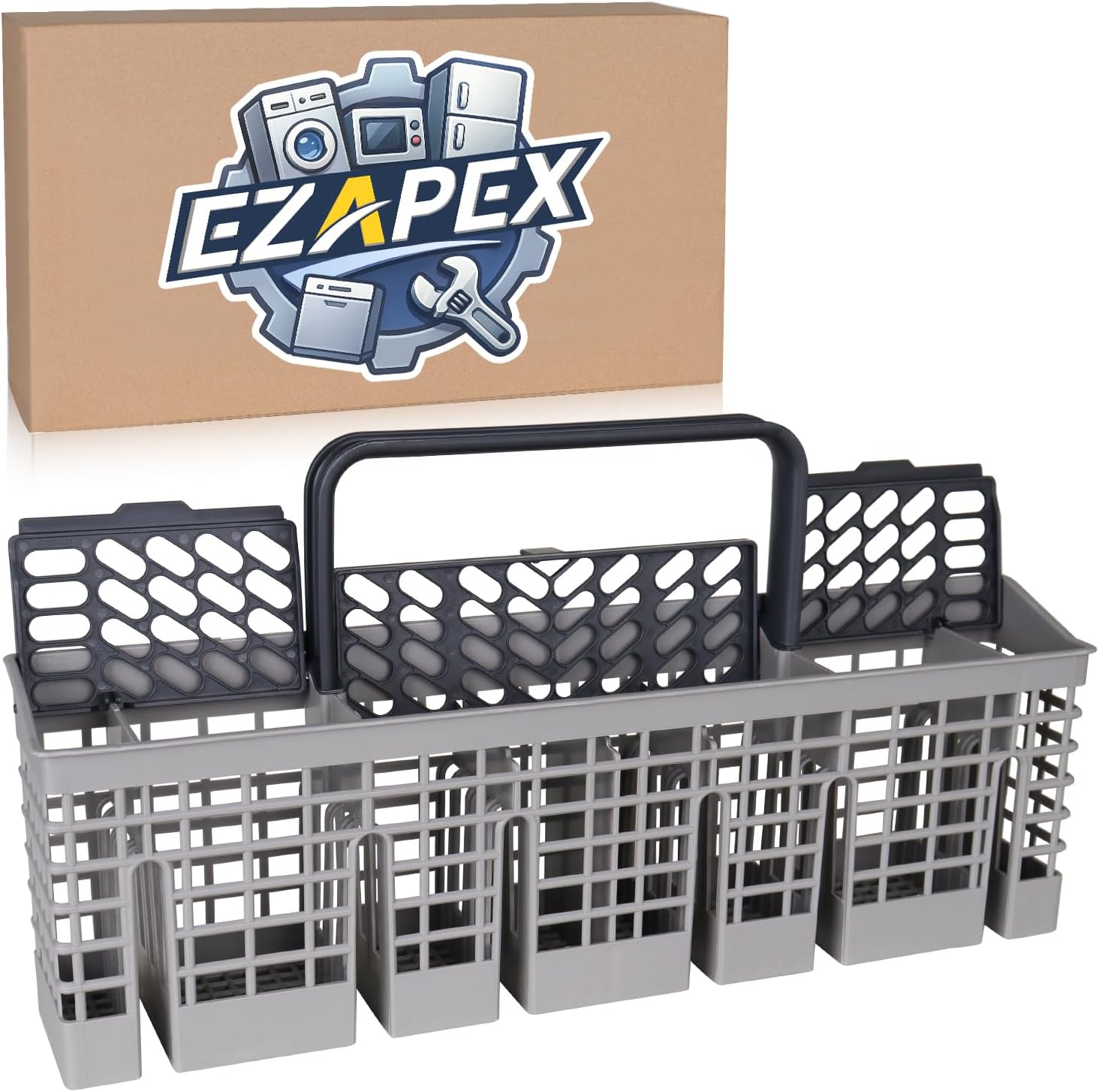 DD82-01387A Upgraded Case-Spoon-Dishwasher Cutlery Rack Silverware Basket Assembly Compatible with Samsung Replace AP6244431 SMGDD82-01387A PS12085691 EAP12085691