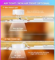 Vista 4 de CLOUDY BAY Luz empotrable LED inteligente de 4 pulgadas, iluminación empotrada que cambia de color, compatible con Alexa y Google Home Assistant
