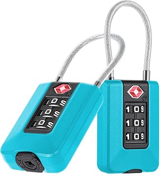 ZHEGE Suitcase Lock Combination Lock 3 Digit TSA Lock 2 Blue