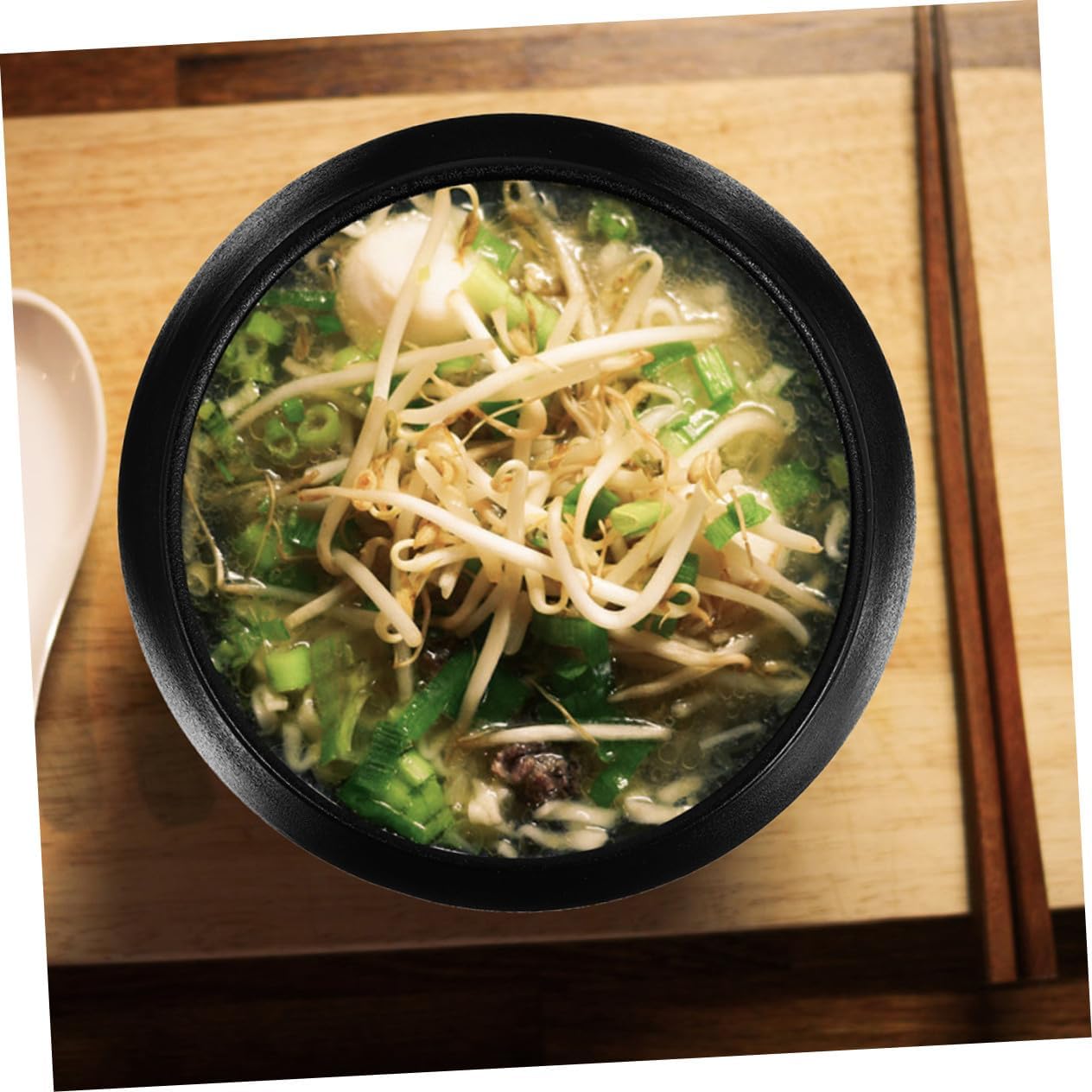 Ceramic Frosted Ramen Bowl 800ml Black Xmas for Hot or Cold Meals